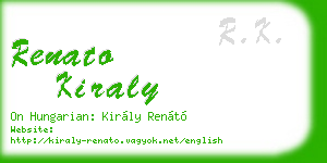 renato kiraly business card
