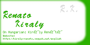 renato kiraly business card
